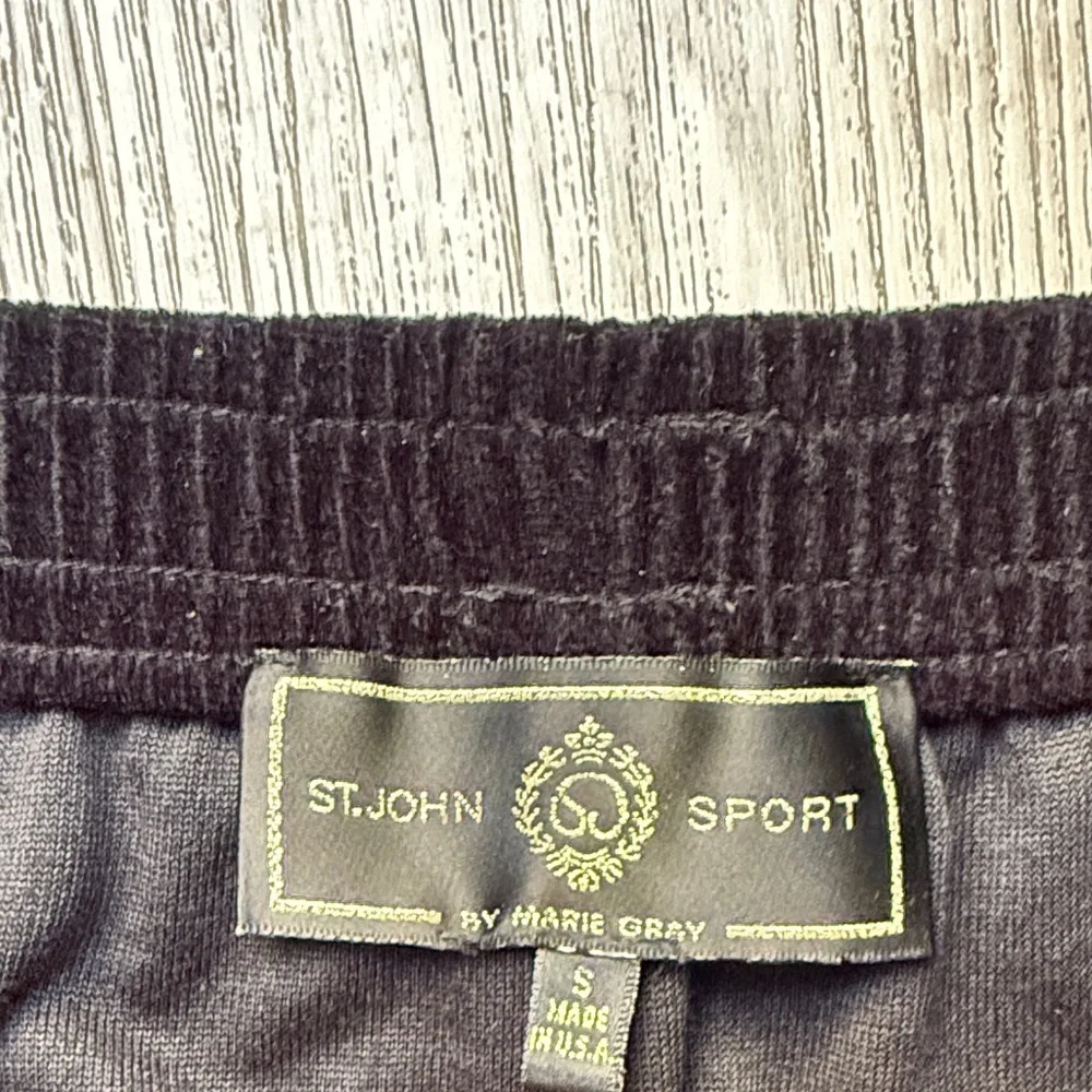 St. John Black Velvet Pants